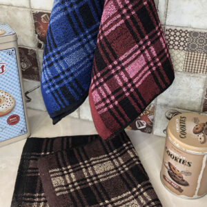 Рушник кухонний темна клітина 20 штук "РК-09