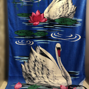 Рушник пляжний махра-велюр Два лебеді "2910