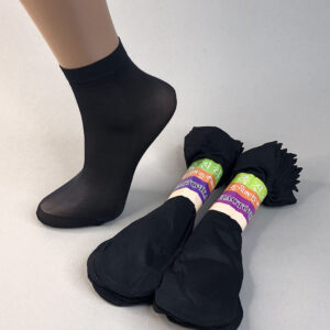 Шкарпетки безрозмірні в пучках лайкра "Ірина-чорний