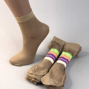 Шкарпетки безрозмірні в пучках лайкра "Ірина-біж.