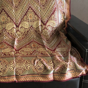 Покривало полуторне з малюнком Золото "696-бордо"