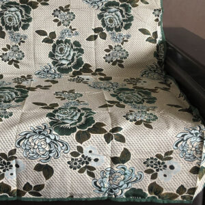 Покривало полуторне з джаккардовим малюнком Роза "648-зелений