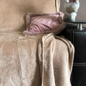 Плед плюшевий двоспальний однотонний "2285-8"