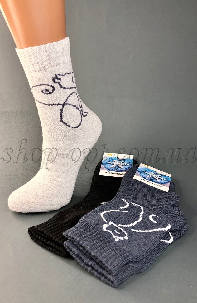 Шкарпетки жіночі махра Кішка ZH-679