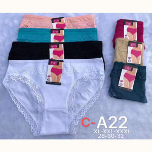 Труси жіночі норма бавовна з мереживом "С-А22