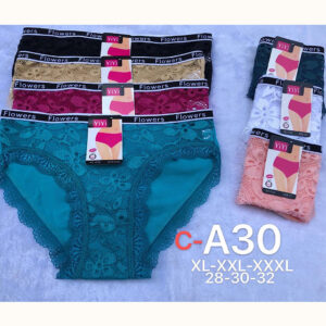 Труси жіночі норма бавовна з мереживом "С-А30