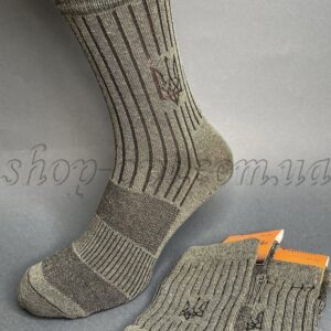 Шкарпетки чоловічі високі Герб-хакі "Sus-120-хакі