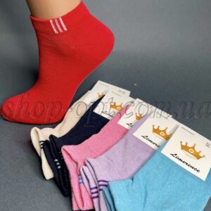 Шкарпетки жіночі низькі Спорт кольорові "ZL-1127