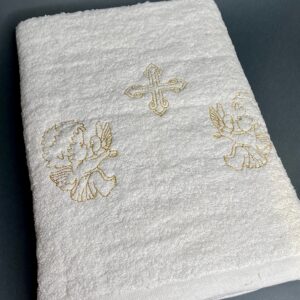 Крижма для хрестин біла "90-золото"