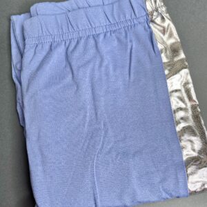 Капрі віскоза батал блакитний із срібною лампасом "батал-302-11