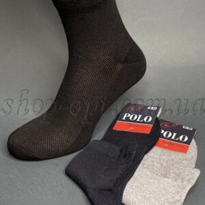 Шкарпетки середньої висоти бавовна-стрейч POLO-424-асорті