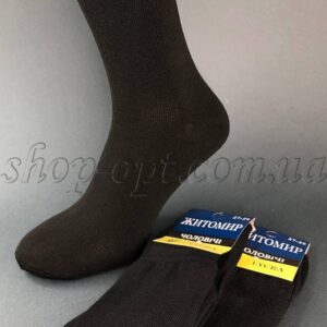 Шкарпетки махрові синя етикетка чорні "Житомир махра-001