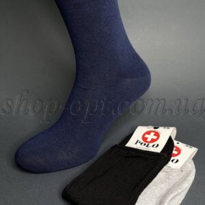 Шкарпетки чоловічі медичні бавовна без гумки "Polo-017