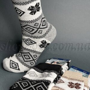 Шкарпетки махра з візерунком Сніжинка Winter-0562