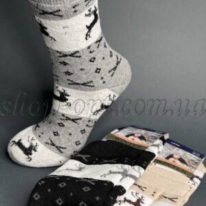 Шкарпетки махра з візерунком Олені " Winter-0561