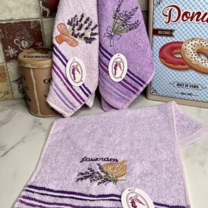 Рушник кухонний махровий щільний Лаванда 20 штук "РК-708