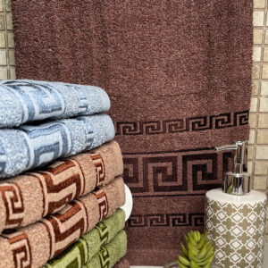 Рушник махровий для обличчя Греція темна "PL-576