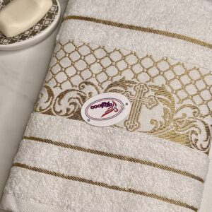 Крижма для хрестин біла "КК-150-золото"