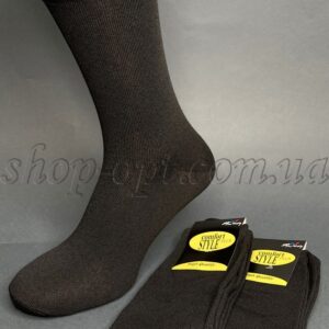 Шкарпетки чоловічі стрейчові чорні Комфорт "Style-001