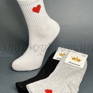 Шкарпетки жіночі широка гумка Серця "Sus-2418