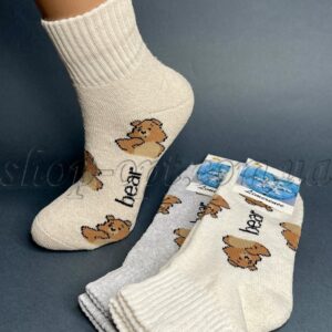 Шкарпетки жіночі середньої висоти махра Ведмедик "ZH-724"