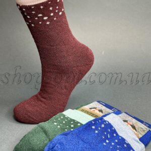 Шкарпетки жіночі махра з малюнком Winter