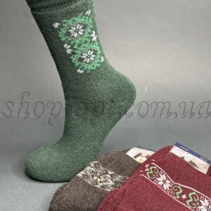 Шкарпетки жіночі махра з малюнком Winter Орнамент " Ws-634
