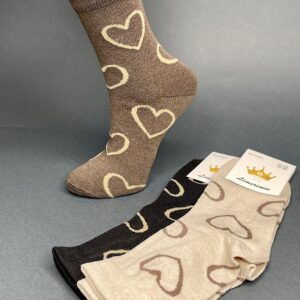 Шкарпетки жіночі високі Серця "Sus-524