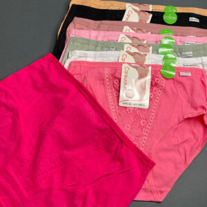 Труси жіночі батал коттон з мереживом "3733