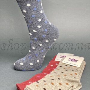 Шкарпетки жіночі високі з малюнком Горошок ST-1244