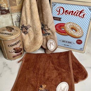 Рушник мікрофібра з окантовкою Кава 20 штук РК-752