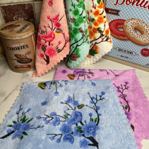 Рушник мікрофібра пухнаста Сакура з оборкою "РК-757"