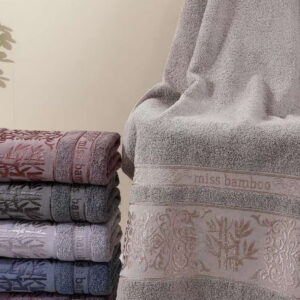 Рушник банний махровий щільний Бамбук темний 6 шт. "PB-630