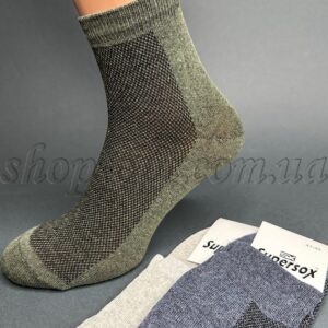 Шкарпетки середньої висоти сітка асорті SuperSox "SX-1032