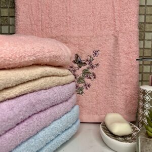 Рушник махровий для обличчя Квіточки-метелики 8 шт. "PL-638