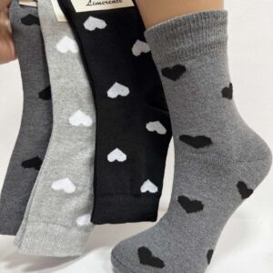 Шкарпетки жіночі високі з малюнком Серця "ST-3215