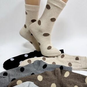 Шкарпетки жіночі високі з малюнком Горохи "ST-3217