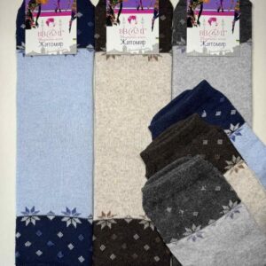 Шкарпетки жіночі високі з малюнком Сніжинка "ST-3220"