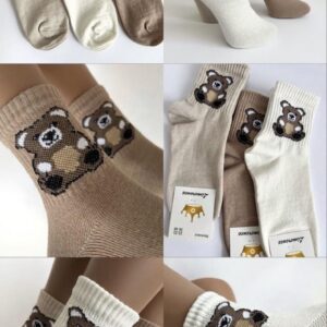 Шкарпетки жіночі середньої висоти широка гумка Ведмедик "Sus-2411"