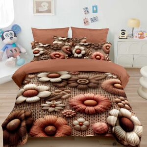 Комплект двоспальний з малюнком 5D на резинці "5D165-2