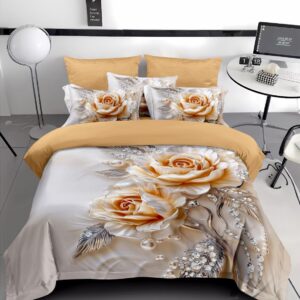 Комплект двоспальний з малюнком 5D на резинці "5D165-10