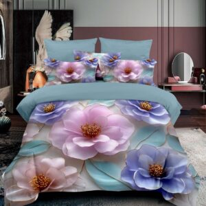 Комплект двоспальний з малюнком 5D на резинці "5D165-16