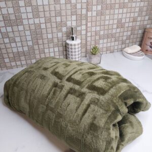 Плед щільний полуторний Лабіринт Хакі "1511-1