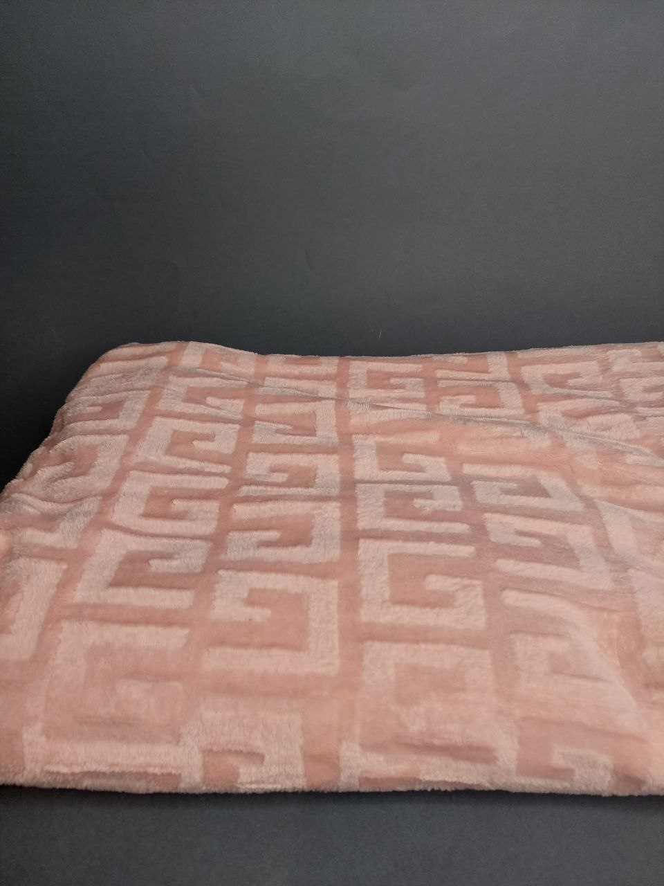 Плед щільний двоспальний Лабіринт Персик “2511-10”