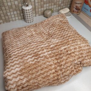 Плед щільний полуторний Змійка Бежевий "1525-6