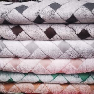 Плед оптом Євро Пепел-Ромбік 6 шт "3585-опт