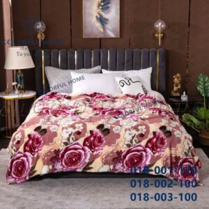 Плед плюшевий двоспальний з малюнком "2058-1.