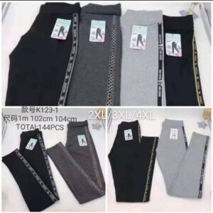 Лосини бавовна з лампасом різнокольорові норма 6 шт "K123-1