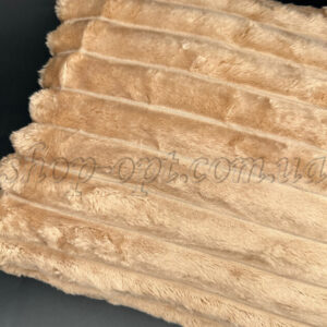 Плед оптом полуторний Шарпей (4см) бежевий "1517-7