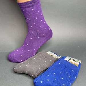 Шкарпетки жіночі махра з малюнком Горошок Ws-637